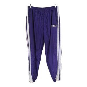 Vintage 80’s Starter Athletic Pant Women Size XL Purple Stripe Lined Drawcord